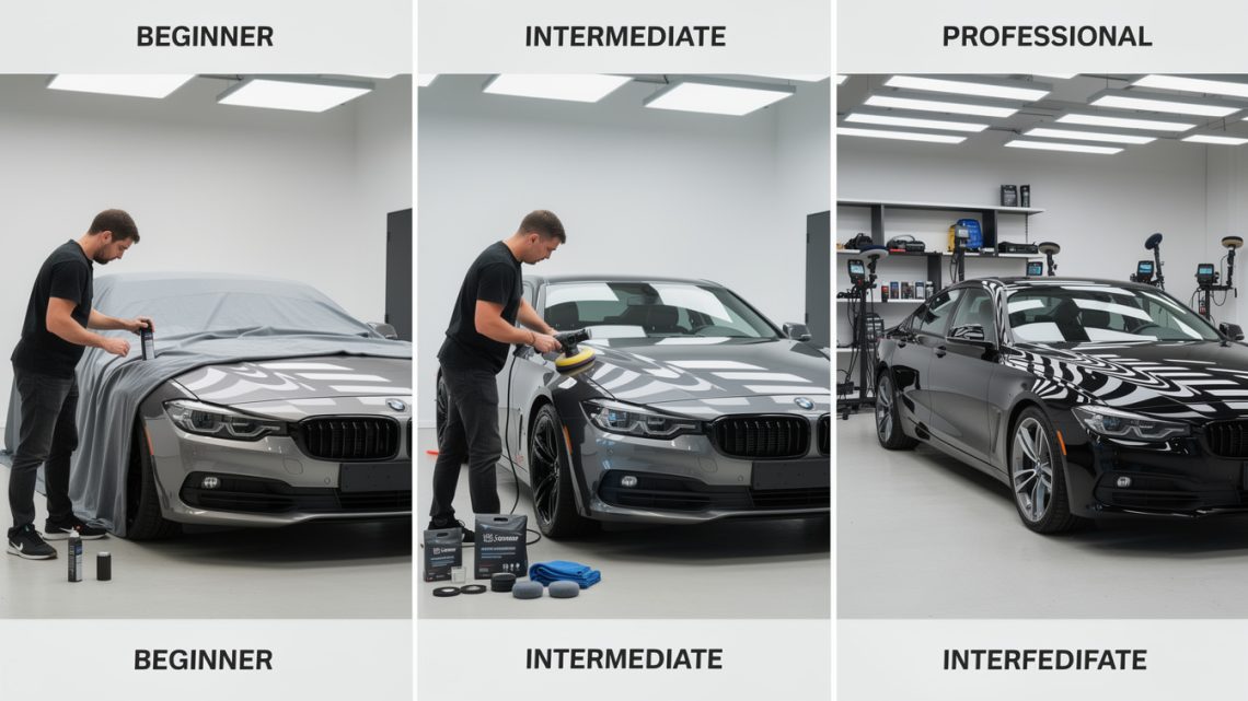 Protection peinture voiture : quel budget selon son niveau ? (débutant, intermédiaire, pro)