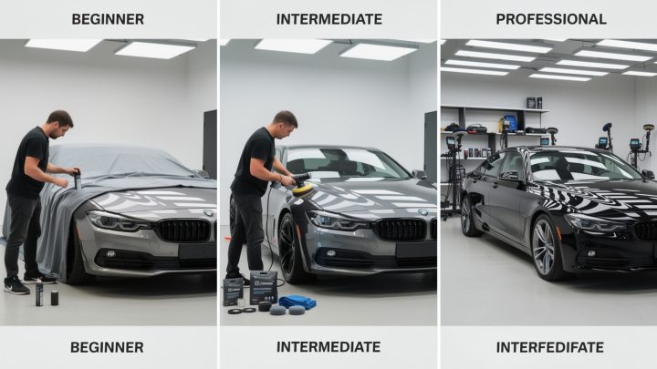Protection peinture voiture : quel budget selon son niveau ? (débutant, intermédiaire, pro)